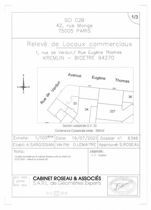 A LOUER LOCAL COMMERCIAL/ BUREAUX  HÔPITAL DU KREMLIN BICÊTRE