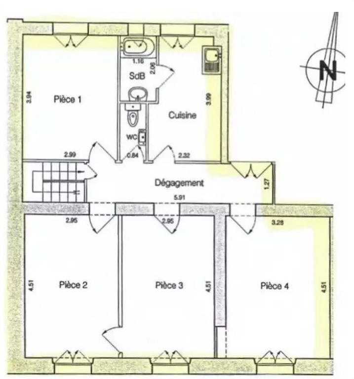 A proximité du jardin Christiane  Desroches-Noblecourt dans bel immeuble haussmannien