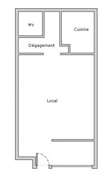 Proche rue de Lévis, boutique de 37 m²