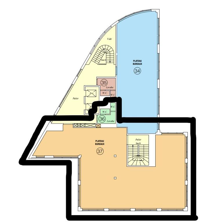 Plateau avec grande flexibilité d'aménagement