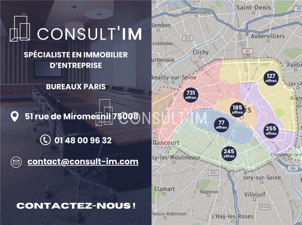Bureaux dans quartier dynamique