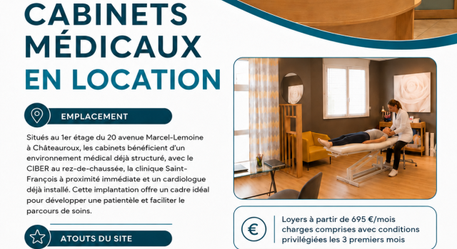 Cabinet médical clef en main Châteauroux